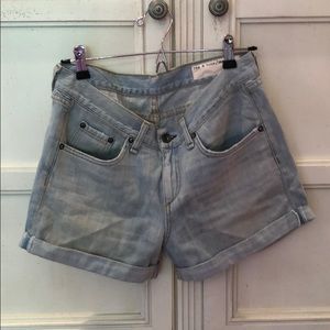 Rag and Bone light wash jean shorts